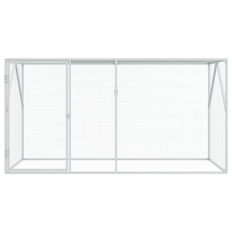 Vogelvoliere Anthrazit 102x208x108 cm Stahl
