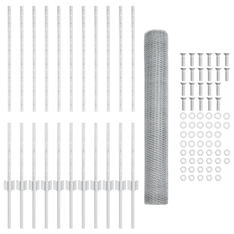 Gartenzaun Set Set aus 2 Verzinkter Stahl
