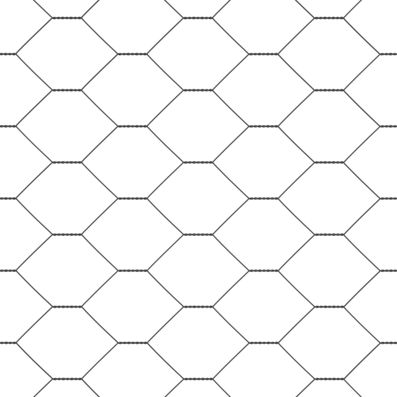 Zaunset Set aus 2 Grau Metall, PVC-beschichteter Draht 25 x 1,5 m