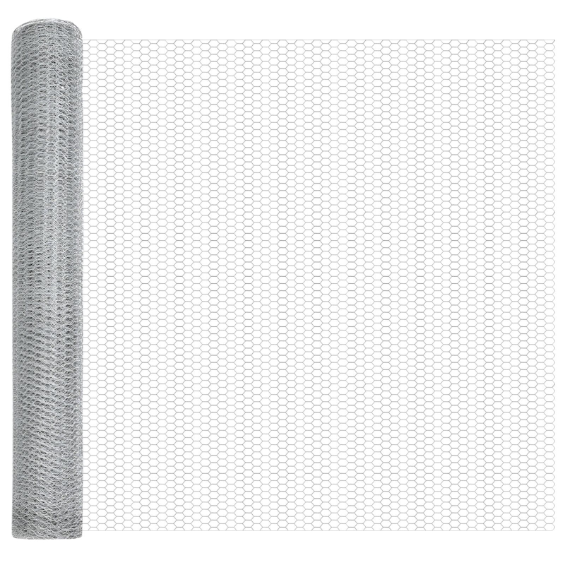 Zaunset Set von 2 Feuerverzinkter Stahl 25 x 1,2 m
