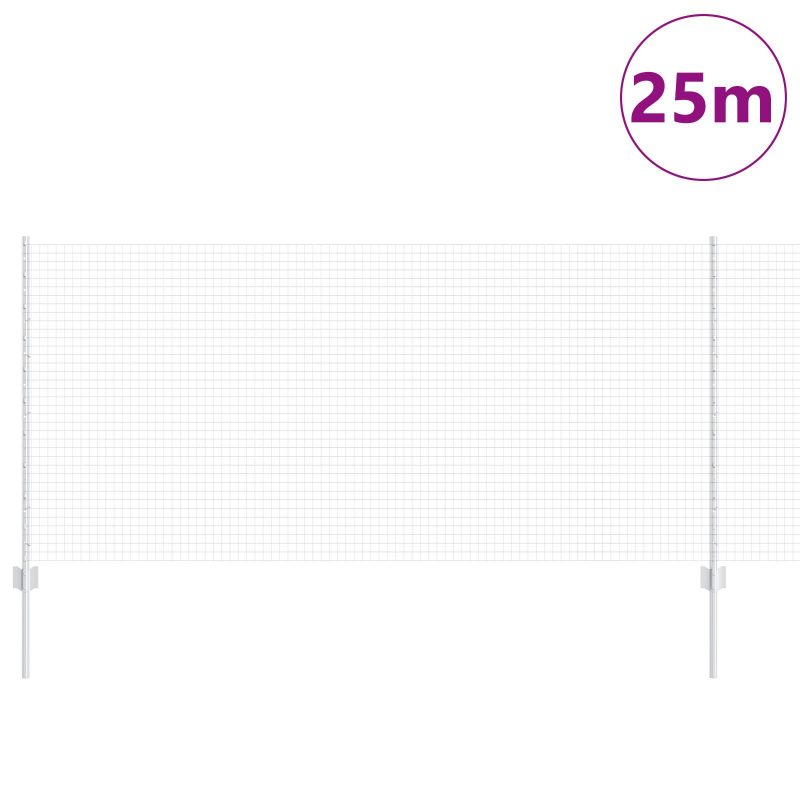 Hühnerdrahtzaun Set Set aus 2 Galvanisierter Stahl 25 x 1 m