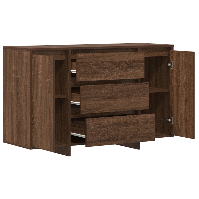 Sideboard Braun Eiche 120x41x75 cm Engineering Holz