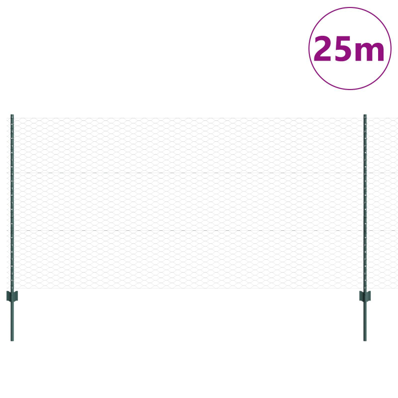 Gartenzaunset Set aus 2 Grün Metall Groß Langlebig Gartenzaun