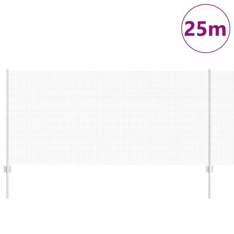 Gartenzaun Set Set aus 2 Verzinkter Stahl 25 m lang Langlebig