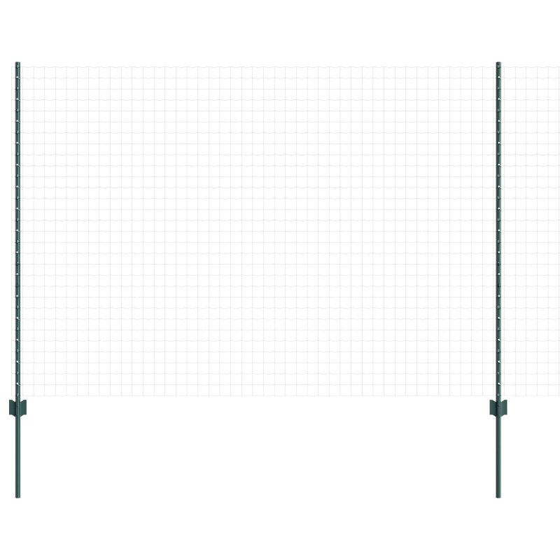 Zaunpfosten 44 pcs U-Kanal Grün 200 cm Stahl