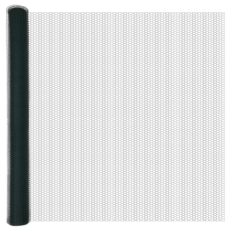 Zaun-Set Set aus 2 Grün Stahl, PVC 25 x 1,5 m Langlebig
