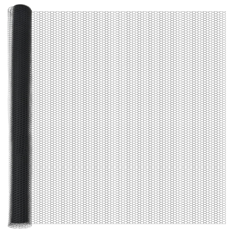 Zaunset Set aus 2 Grau Metall 25 x 1,5 m Langlebig