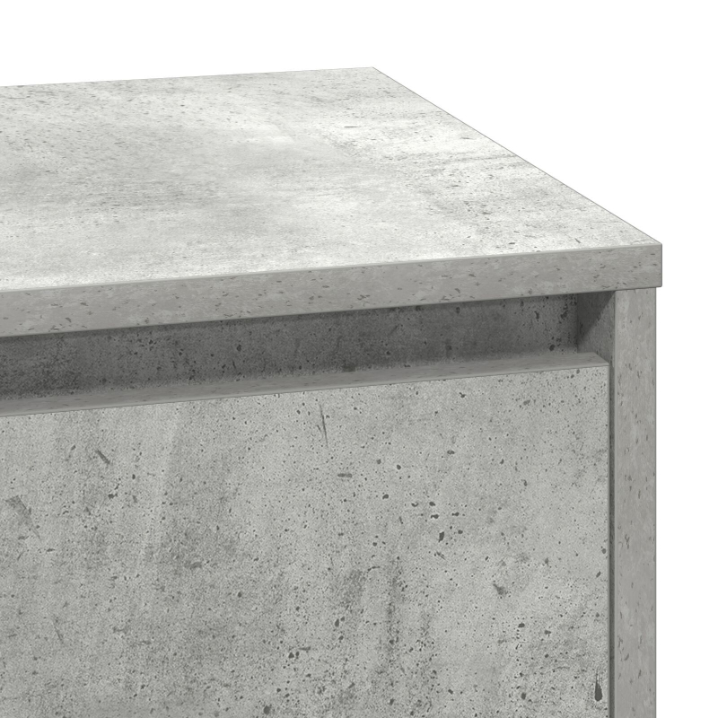 Nachttisch mit LED Beton Grau 71x34,5x75 cm Holzwerkstoff