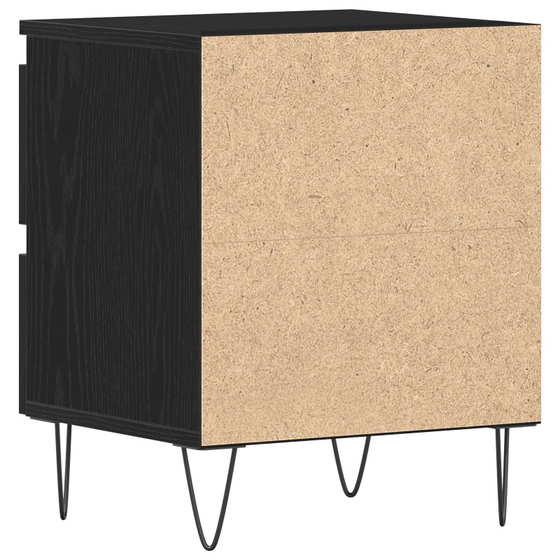 Nachttisch Schwarz Eiche 40x35x50 cm Ingenieurholz