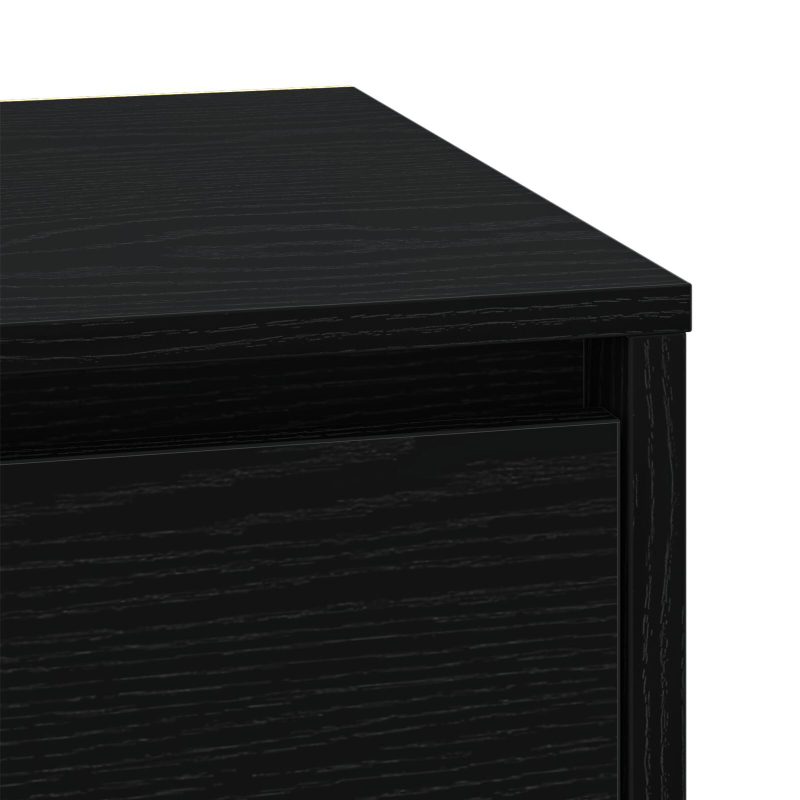Nachttisch mit LED Lichtern Schwarz 39x34,5x50 cm