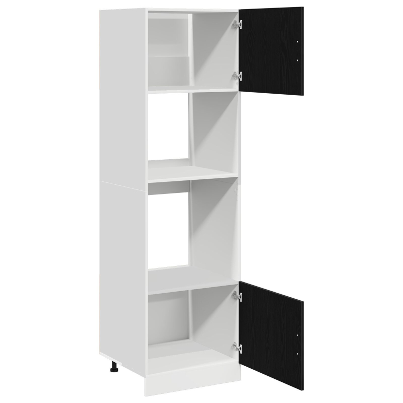 Küchenschrank Schwarze Eiche Verleimtes Holz 60 x 57 x 207 cm