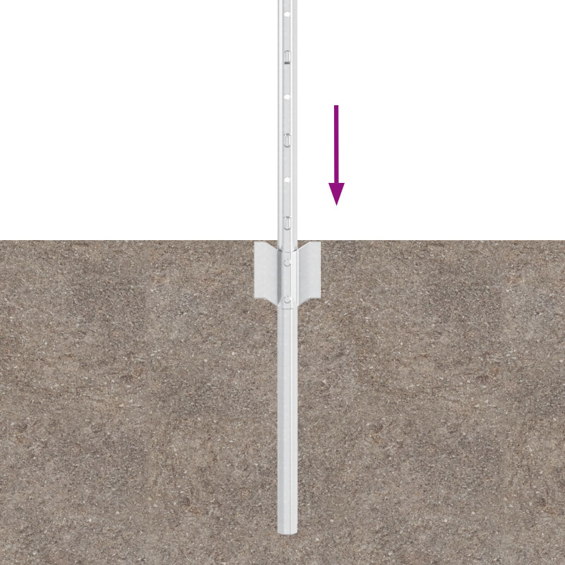 Zaunpfosten 22 Stk. U-Kanal Silber 80 cm Stahl
