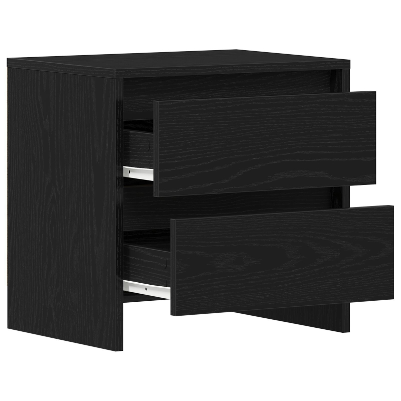 Nachttisch Schwarz Eiche 45x34x44,5 cm Holzwerkstoff