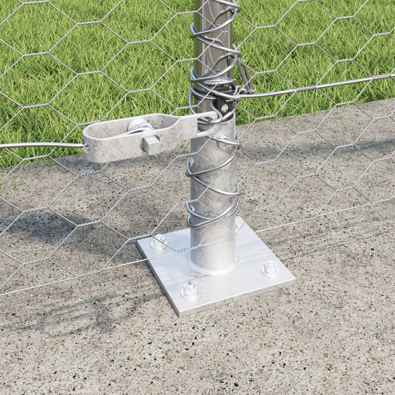 Zaun Set Set aus 2 Feuerverzinkter Stahl 25 x 1,5 m Langlebig