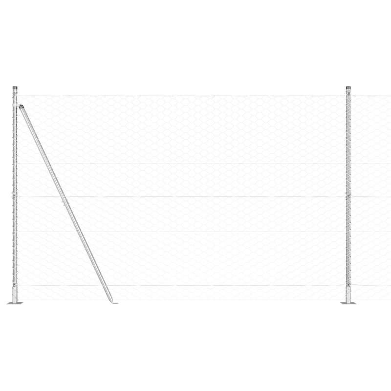 Zaunset Set von 2 Feuerverzinkter Stahl 25 x 1,5 m Langlebig