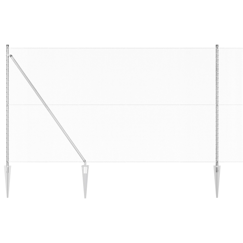 Zaunset Set aus 2 Feuerverzinkter Stahl 25 x 1.5 m Langlebig