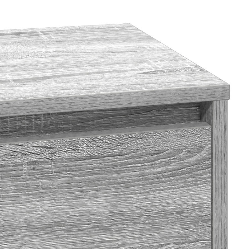 Nachttisch mit LED Grau Sonoma 71x34,5x75 cm MDF