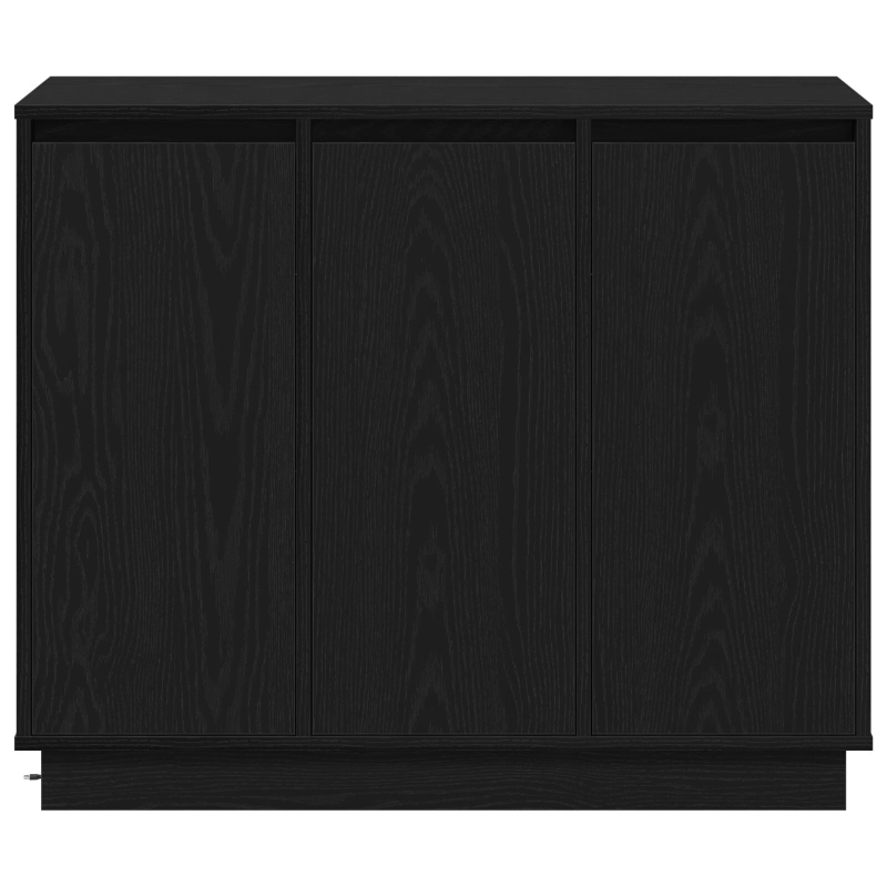 Sideboard mit LED in Schwarz und Eiche, 90x32x75 cm, aus Holzwerkstoff