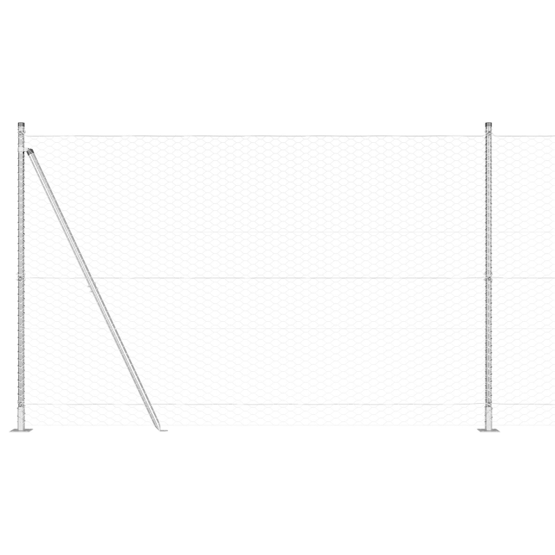 Zaun Set Set aus 2 Feuerverzinkter Stahl 25 x 1,5 m Langlebig