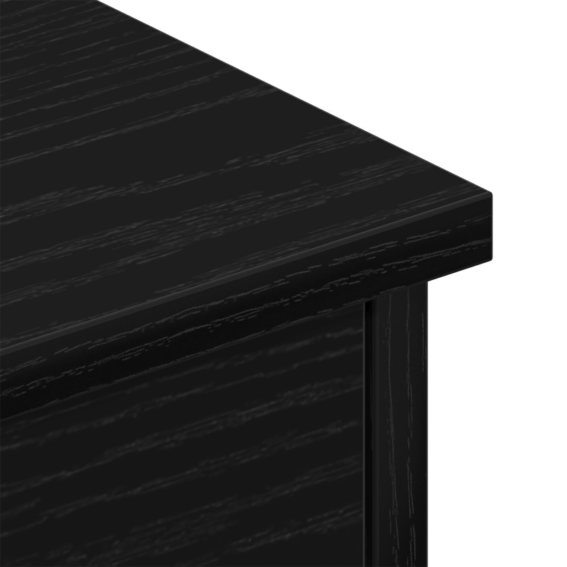 Wandmontiertes Schubladenregal Schwarz Eiche 60x26x18,5cm Holzwerkstoff