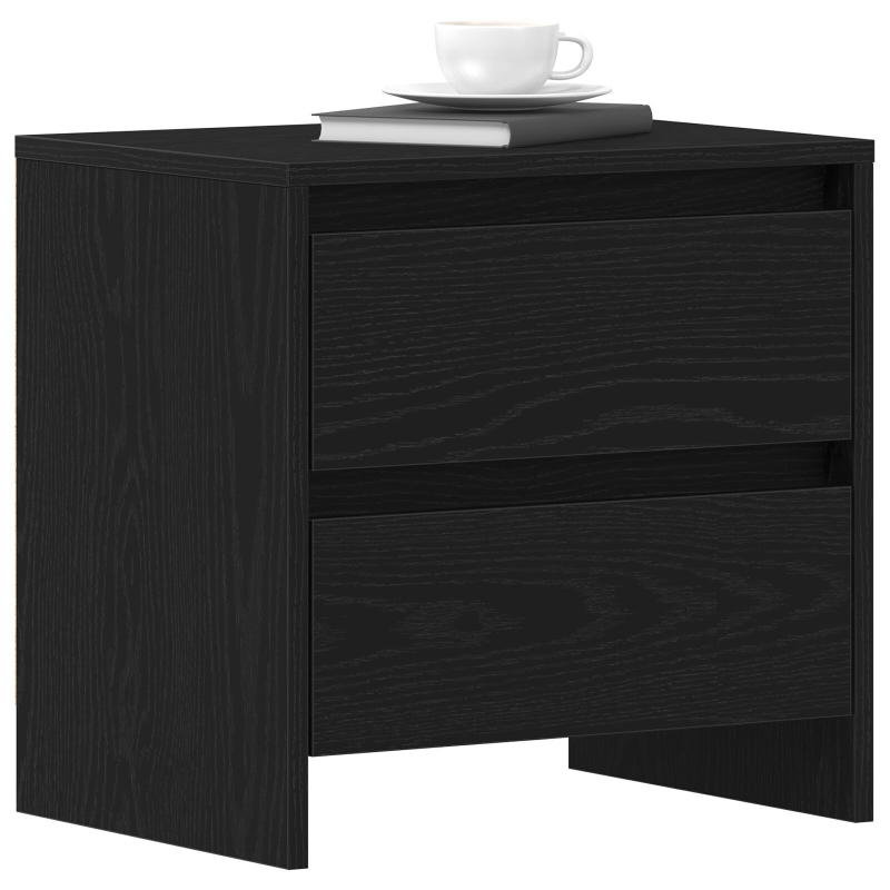 Nachttisch Schwarz Eiche 45x34x44,5 cm Holzwerkstoff