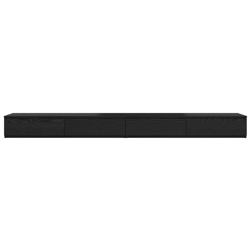 Bett-Schubladen Schwarz 200x36,5x16,5 cm Spanplatte