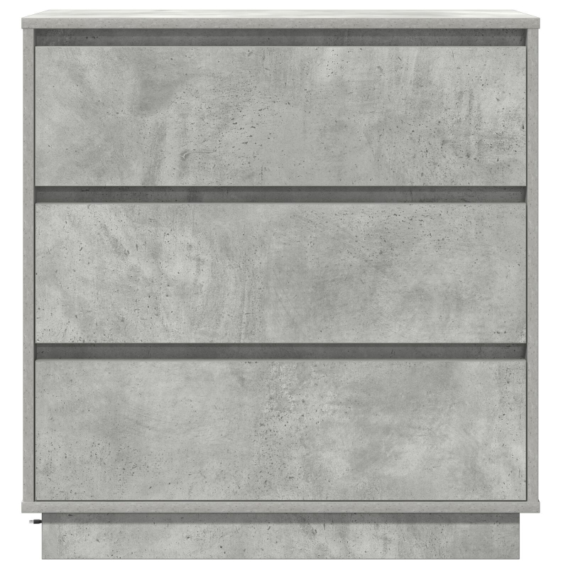 Nachttisch mit LED Beton Grau 71x34,5x75 cm Holzwerkstoff