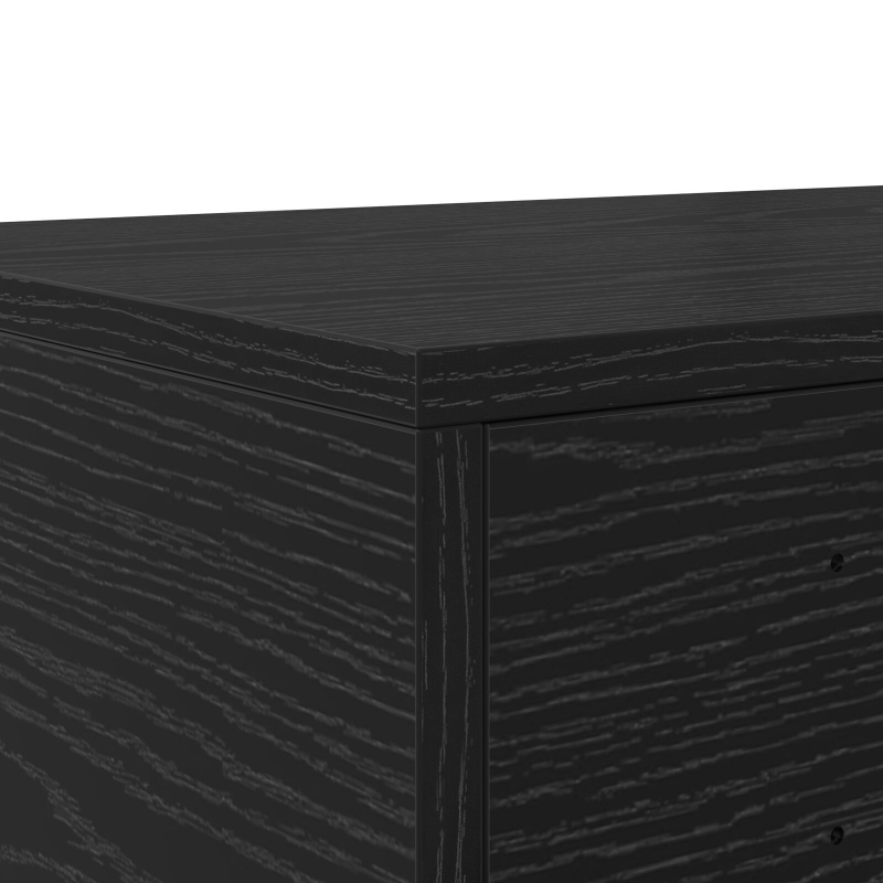 Bett-Schubladen Schwarz 200x36,5x16,5 cm Spanplatte