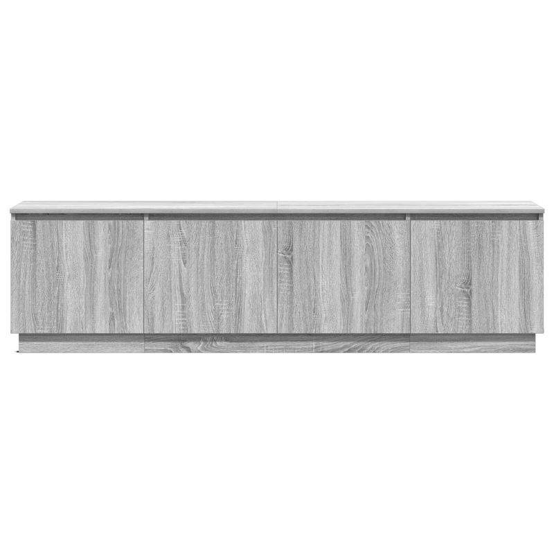 TV Schrank mit LED Grau Sonoma 180x38x49 cm Holzwerkstoff