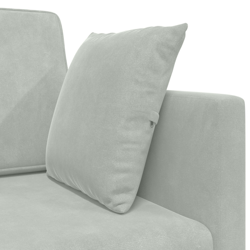 Boden-Sofa-Bett 2-in-1 Hellgrau 213x144x60 cm