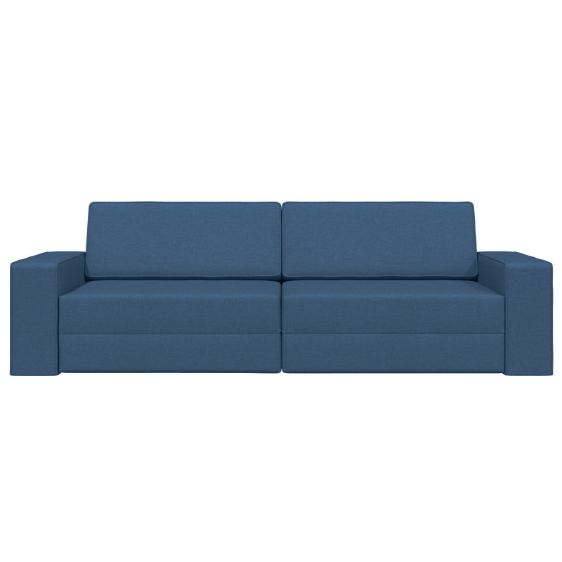 Boden Schlafsofa 2-in-1 Blau 245x150x60.5 cm Stoff