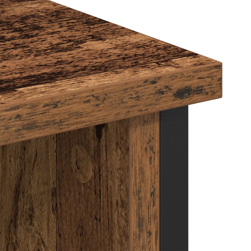 TV-Schränkchen Alte Holz 100x35x45 cm Ingenieurholz und Stahl