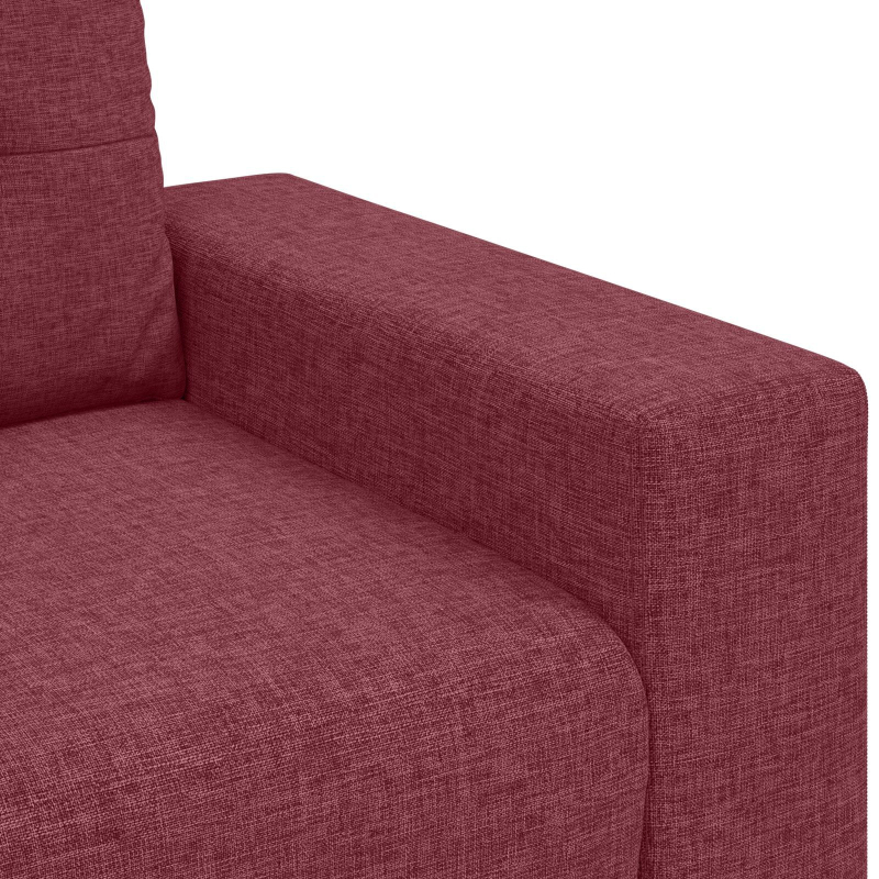 3-Sitzer Sofa in Weinrot, 180 cm, aus Stoff