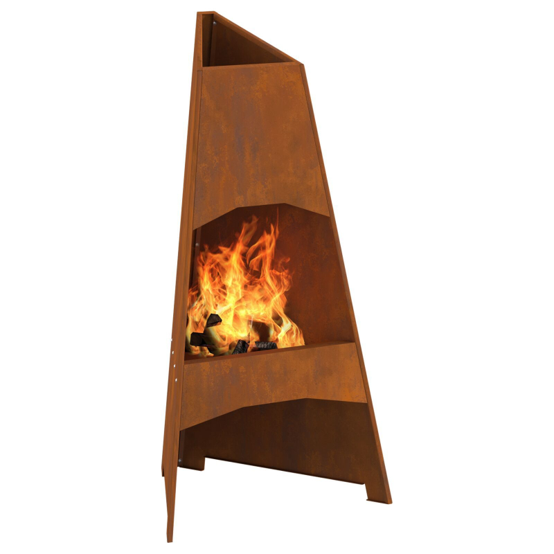 Feuerstelle Pyramid 50x45x95 cm Wetterfestes Stahl