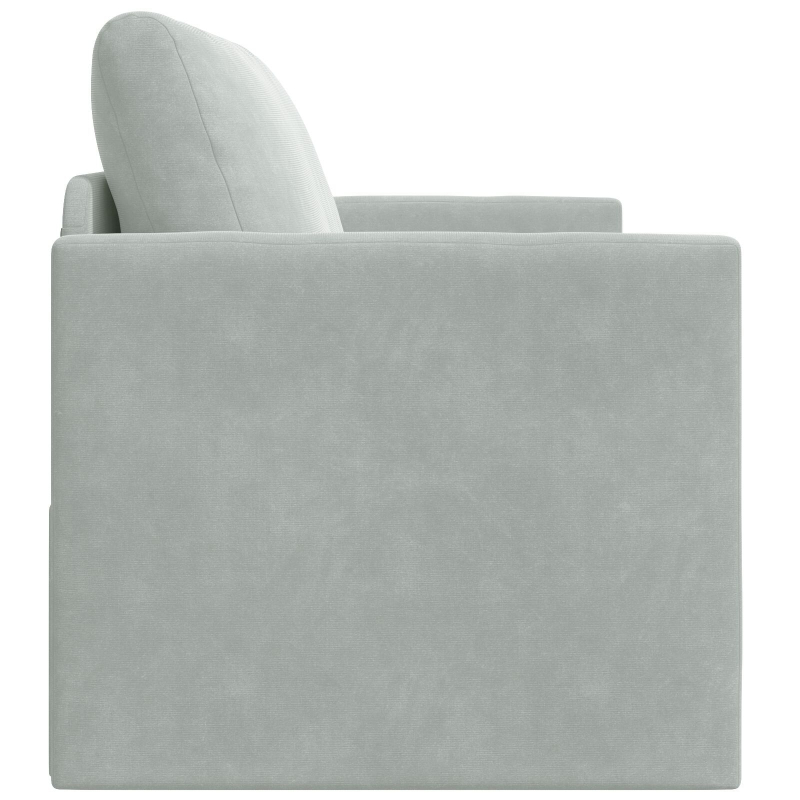 Boden Sofa Bett 2-in-1 Hellgrau 124x204x61 cm Samt