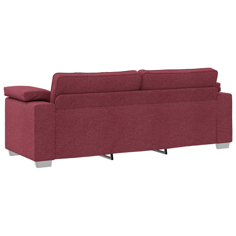 3-Sitzer Sofa in Weinrot, 178 cm, aus Stoff