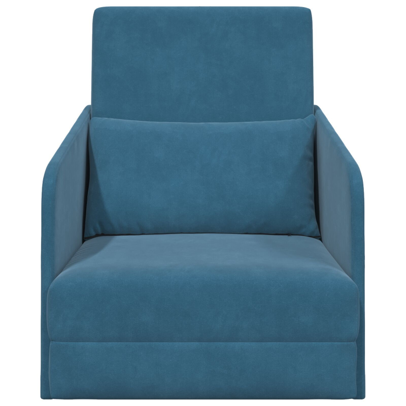 Boden-Sofa-Bett 2-in-1 Blau 65x80x83 cm Velvet
