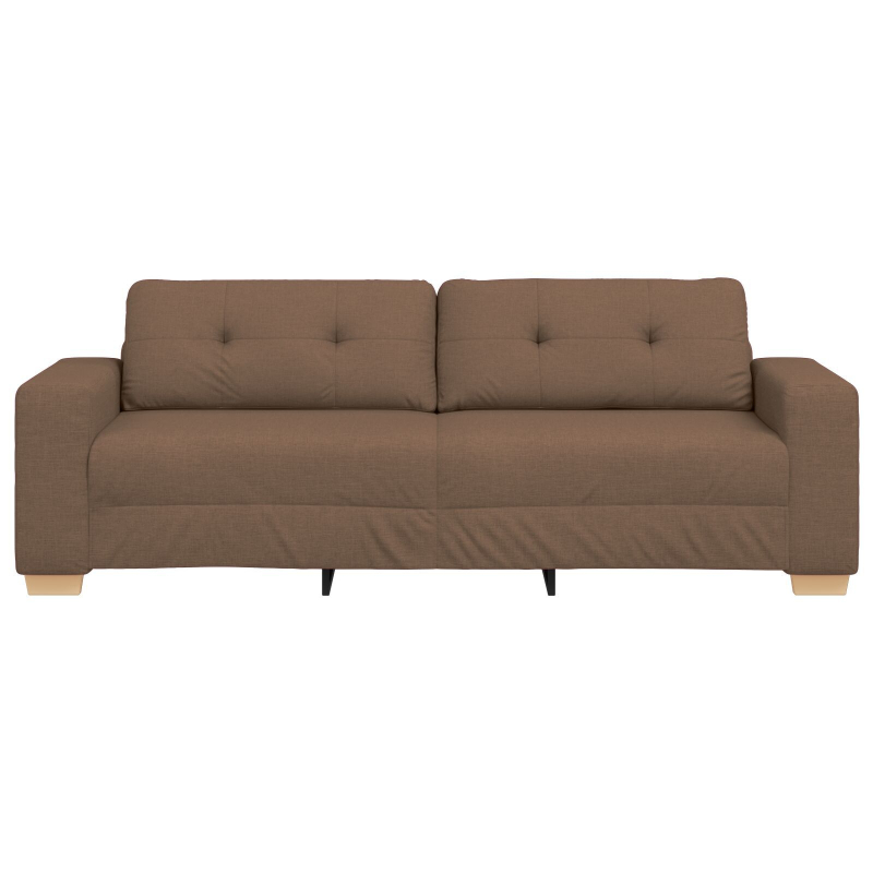 3-Sitzer Sofa in Braun, 180 cm, aus Stoff