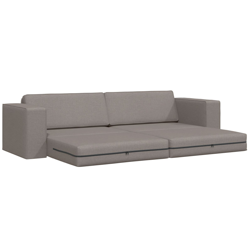 Boden Sofa Bett 2-in-1 Taupe 245x150x60.5 cm Stoff