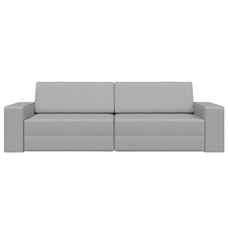 Boden-Schlafsofa 2-in-1 Wolkengrau 245x150x60.5 cm Stoff