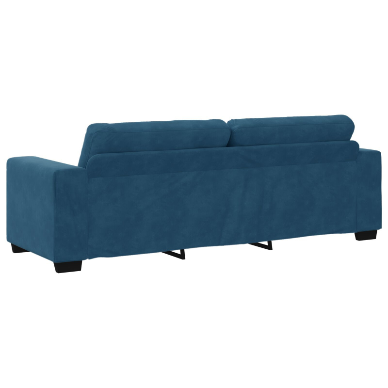 3-Sitzer Sofa in Blau 180 cm aus Samt