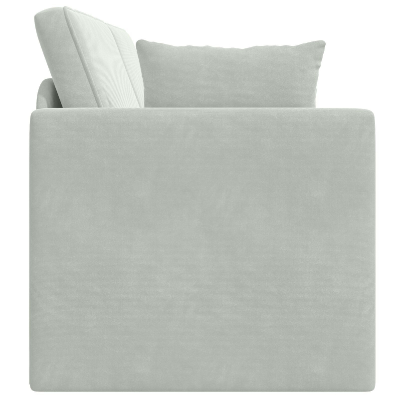 Boden-Sofa-Bett 2-in-1 Hellgrau 213x144x60 cm