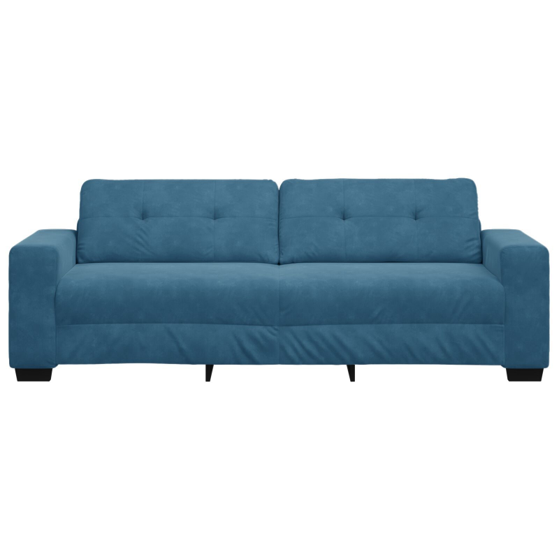 3-Sitzer Sofa in Blau 180 cm aus Samt