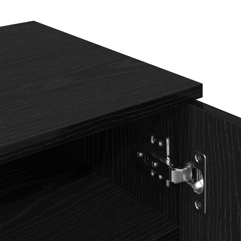 Schuhschrank Schwarz Eiche 29,5x35x100,5 cm Holzwerkstoff