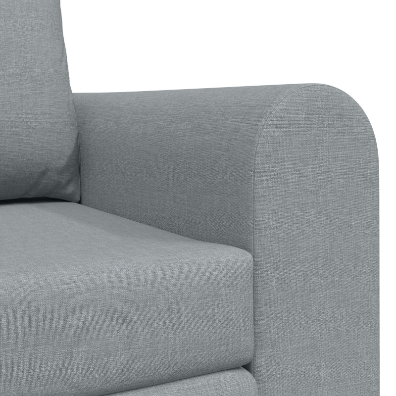 Boden-Sofa-Bett 2-in-1 Hellgrau 148x71x83 cm Gewebe