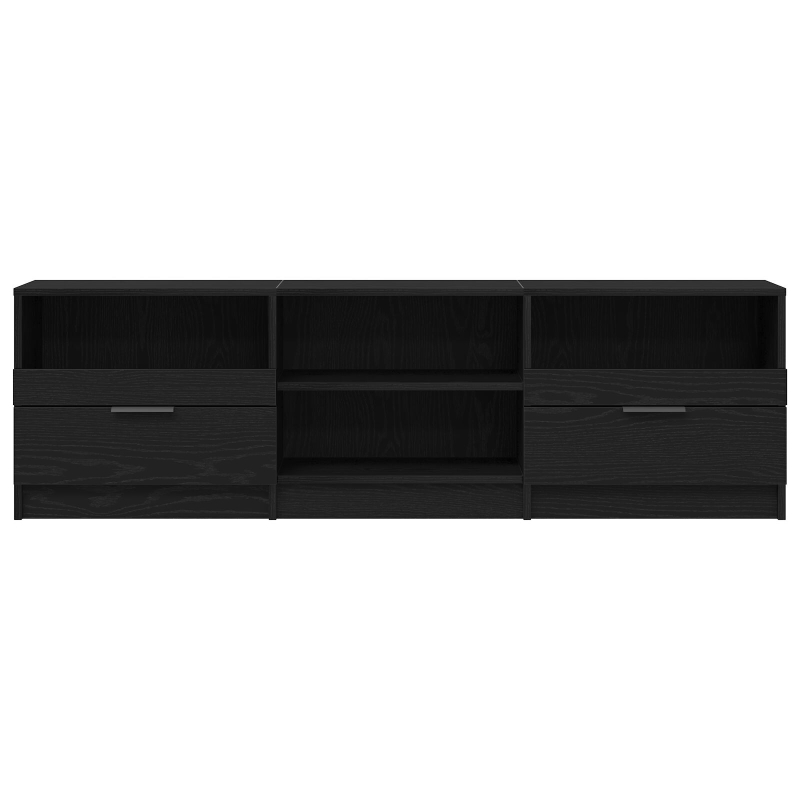 TV-Schrank Schwarz Eiche 150x33,5x45 cm Werkstoff