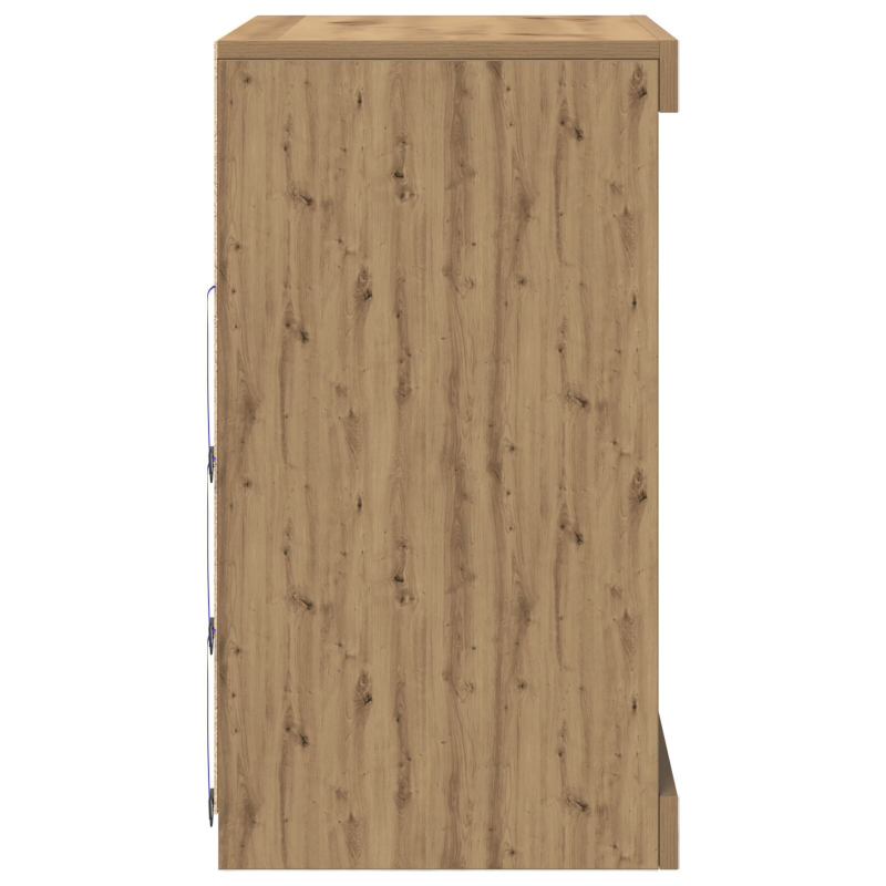 Sideboard mit LED-Lichtern Artisan Eiche 60,5x37x67 cm