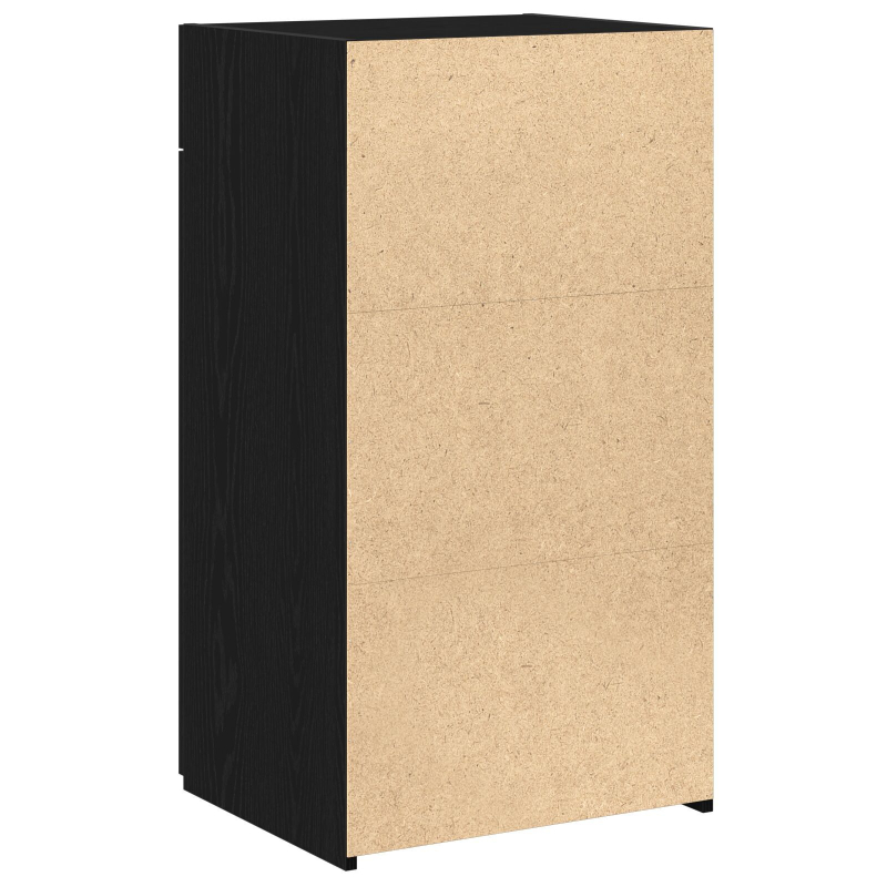 Sideboard Schwarz Eiche 30x42,5x93 cm aus Holzwerkstoff