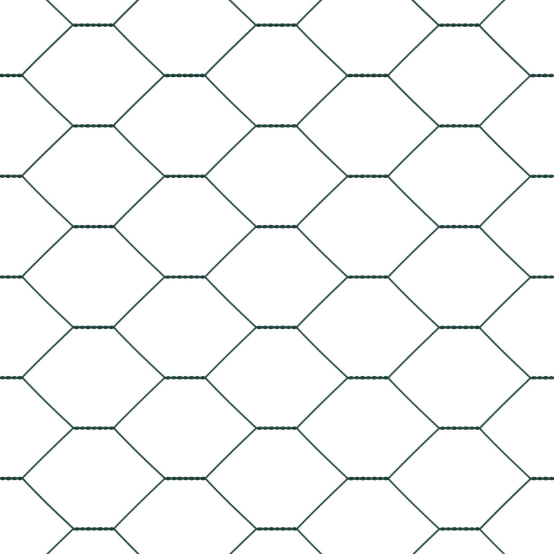 Zaunset 2er Set Grün Pulverbeschichteter Stahl 25 x 1,5 m