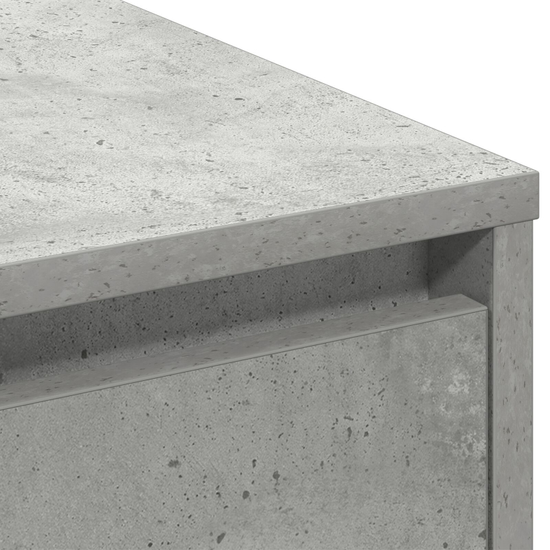 Sideboard mit LED in Beton Grau 90x32x75 cm aus Holzwerkstoff